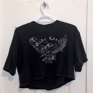 Graphic oversized crop tee🖤